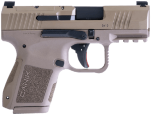 Canik HG7620DN MC9 9mm Luger 12+1/15+1 3.18ā³ Black Steel Barrel Flat Dark Earth Cerakote Optic Ready/Serrated Slide FDE Polymer Frame w/Picatinny Rail Textured Flat Dark Earth Polymer Grips Canik HG7620DN MC9 9mm Luger 12+1/15+1 3.18ā³ Black Steel Barrel Flat Dark Earth Cerakote Optic Ready/Serrated Slide FDE Polymer Frame w/Picatinny Rail Textured Flat Dark Earth Polymer Grips