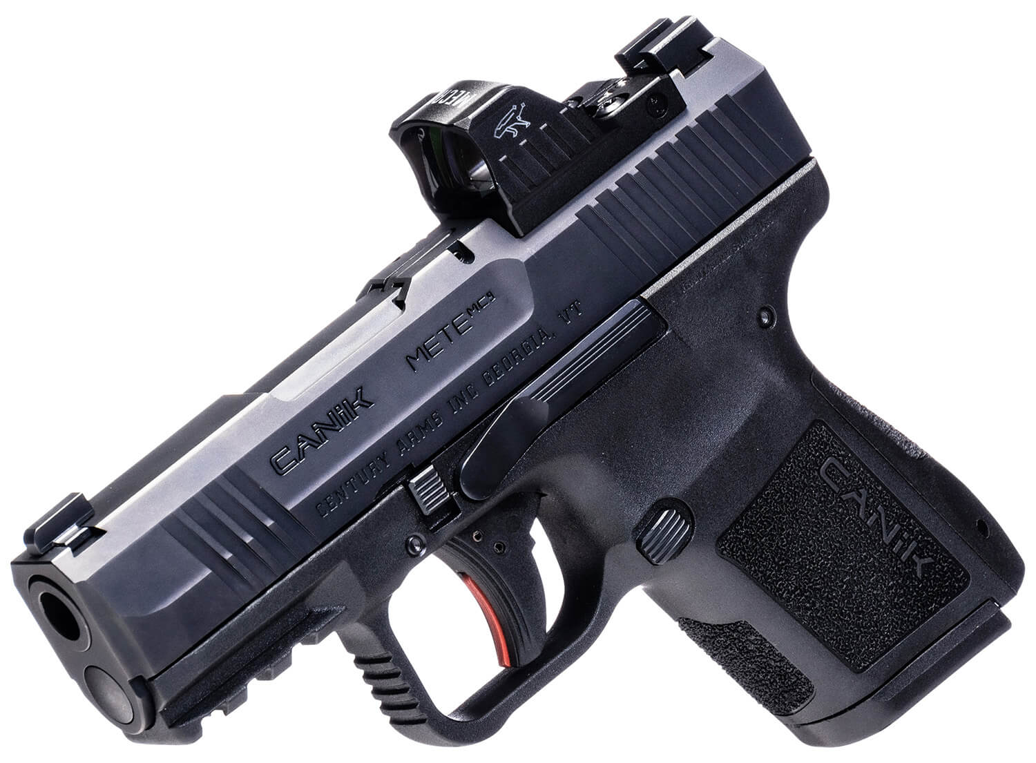 Canik HG7620VN MC9 9mm Luger 15+1 3.18″ Black Steel Barrel Black Tenifer Cerakote Optic Ready/Serrated Steel Slide Black Polymer Frame w/Picatinny Rail MeCanik M01 Red Dot Canik HG7620VN MC9 9mm Luger 15+1 3.18″ Black Steel Barrel Black Tenifer Cerakote Optic Ready/Serrated Steel Slide Black Polymer Frame w/Picatinny Rail MeCanik M01 Red Dot