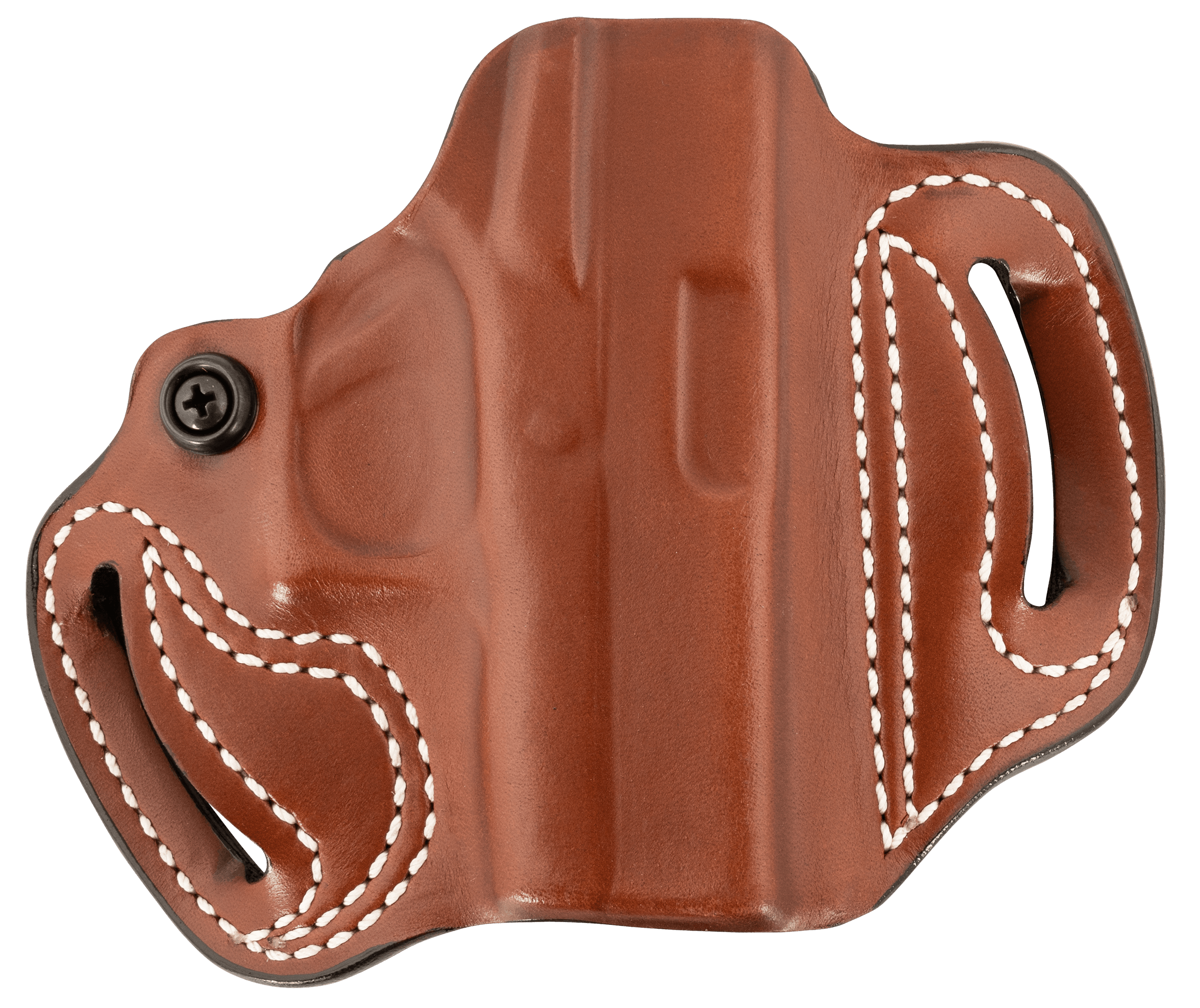 DeSantis Gunhide 086TA8BZ0 Mini Slide OWB Tan Leather Belt Slide Fits Glock 43/43x/48 Belt 1.75" Wide Right Hand