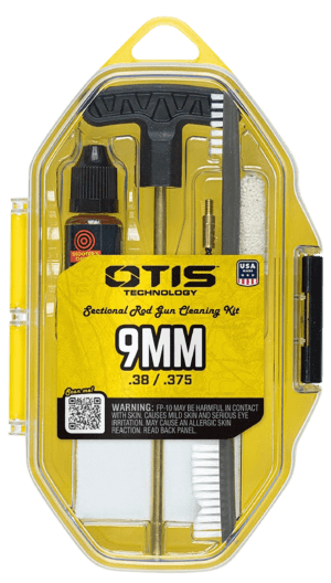 Otis FGSRS9MM 9mm Cleaning Kit For Pistol 9mm/.375/.38 Cal Yellow Plastic Box Case Otis FGSRS9MM 9mm Cleaning Kit For Pistol 9mm/.375/.38 Cal Yellow Plastic Box Case