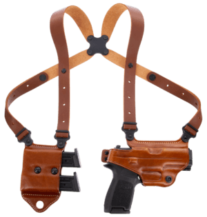 Galco MCII820 Miami Classic II Shoulder System Fits Chest Up To 56″ Tan Leather Harness Fits Sig P320/M17/M18/Taurus G2/G3/G3C Right Hand Galco MCII820 Miami Classic II Shoulder System Fits Chest Up To 56″ Tan Leather Harness Fits Sig P320/M17/M18/Taurus G2/G3/G3C Right Hand