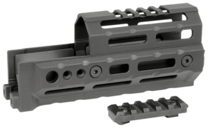 Midwest Industries MIAKALPHA6 Alpha  Drop-in Aluminum Black Hardcoat Anodized 5 Slot Picatinny Rail AK-Platform 6″ Long Compatible w/M-LOK