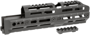 Midwest Industries MIAKALPHA100 Alpha  Drop-in Aluminum Black Hardcoat Anodized 5 Slot Picatinny Rail AK-Platform 10″ Long Compatible w/M-LOK