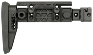 Midwest Industries MIAKALPHAFS Alpha Folding Stock Black Synthetic Side Folding Stock with Adjustable Cheekrest  Compatible w/ 1913 Picatinny Rail Adapter for AK-Platform