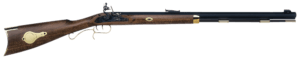 Traditions R2390801 Hawken Woodsman  50 Cal Flintlock 28″ Octagonal  Blued Barrel/Rec  Hardwood Stock  Double Set Triggers  Brass Accents  Adjustable Sight