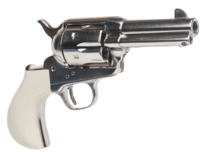 Cimarron CA346DOC Doc Holliday Thunderer Combo 45 Colt (LC) 6 Shot  3.50″ Nickel Barrel  Cylinder & Frame  White Birds Head Grips w/”Doc Holliday” Engraved In The Backstrap