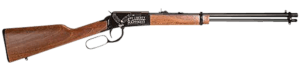 Rossi RL22181WDEN19 Rio Bravo  Full Size 22 LR 15+1 18″ Polished Black Steel Barrel  Polished Black w/July 4 Eagle Engraving Aluminum Receiver  Fixed German Beechwood Wood Stock