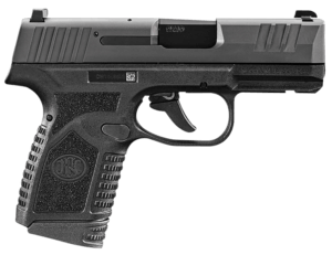 FN 66101408 Reflex  Micro-Compact Frame 9mm Luger 15+1/11+1  3.30″ Black Target Crown Steel Barrel  Black PVD Serrated Steel Slide & Polymer Frame w/Picatinny Rail  Ambidextrous