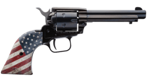 Heritage Mfg RR22B4USFLAG Rough Rider 22 LR 6 Shot 4.75″ Black Oxide Steel Barrel Black Oxide Zinc Alloy Frame Black Oxide Cylinder US Flag Grip Manual Safety Exposed Hammer Heritage Mfg RR22B4USFLAG Rough Rider 22 LR 6 Shot 4.75″ Black Oxide Steel Barrel Black Oxide Zinc Alloy Frame Black Oxide Cylinder US Flag Grip Manual Safety Exposed Hammer
