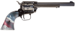 Heritage Mfg RR22B6US02 Rough Rider 22 LR 6 Shot 6.50″ Black Oxide Steel Barrel Black Oxide Zinc Alloy Frame Black Oxide Cylinder Black US Flag Grip Exposed Hammer Heritage Mfg RR22B6US02 Rough Rider 22 LR 6 Shot 6.50″ Black Oxide Steel Barrel Black Oxide Zinc Alloy Frame Black Oxide Cylinder Black US Flag Grip Exposed Hammer