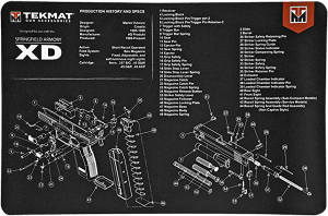 TekMat TEKR17XD Springfield Armory XD Cleaning Mat Springfield XD Parts Diagram 11" x 17"