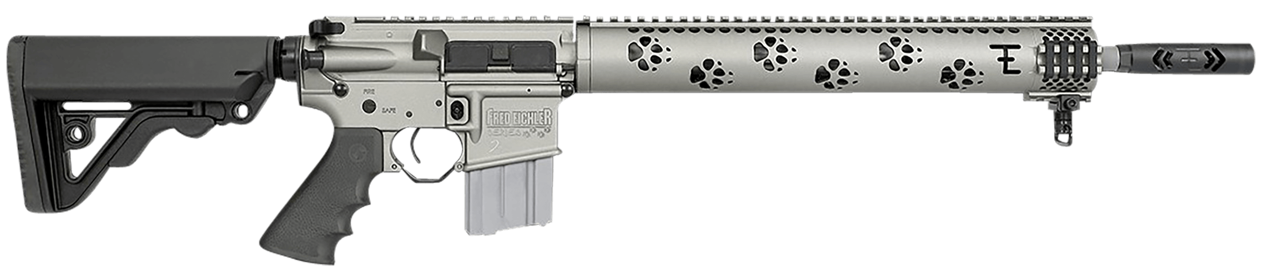 Rock River Arms FE1515GMG LAR-15M Predator2L 223 Wylde 20+1 16" Lightweight Fluted Stainless Barrel Gunmetal Gray Rec Black OEM Operator CAR Stock & Hogue Rubber Grip Fred Eichler Series Carbon Fiber Handguard & Muzzle Brake