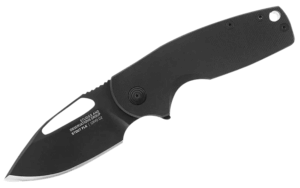 S.O.G SOG14030257 Stout FLK 2.62″ Folding Clip Point Plain Black TiNi Cryo D2 Blade Black Textured G10 Handle S.O.G SOG14030257 Stout FLK 2.62″ Folding Clip Point Plain Black TiNi Cryo D2 Blade Black Textured G10 Handle