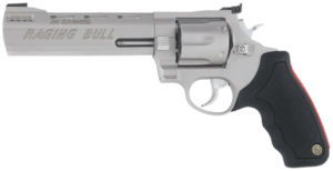 Taurus 2444069 444 Raging Bull Large Frame 44 Rem Mag 6 Shot 6.50″ Matte Stainless Vent Rib Ported Steel Barrel Matte Stainless Cylinder Matte Stainless Steel Frame Black Rubber Grip Exposed Hammer Taurus 2444069 444 Raging Bull Large Frame 44 Rem Mag 6 Shot 6.50″ Matte Stainless Vent Rib Ported Steel Barrel Matte Stainless Cylinder Matte Stainless Steel Frame Black Rubber Grip Exposed Hammer