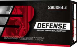 Barnes Bullets 32013 Defense  20Gauge 2.75″ 17Pellets 3Buck Shot 5 Per Box