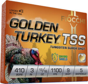 Fiocchi 410TSS9 Golden Turkey TSS 410Gauge 3″ 13/16oz 9Shot 5 Per Box
