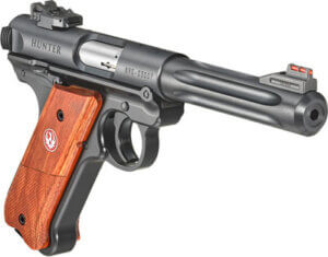 RUGER MARK IV HUNTER .22LR 5.5″ BLUE FLUTED ADJ. LAMINATED