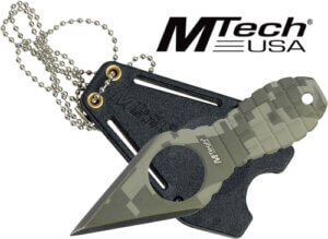 MC MTECH 2.25 SPEAR POINT NECK KNIFE W/SHEATH STONEWASH MC MTECH 2.25 SPEAR POINT NECK KNIFE W/SHEATH STONEWASH