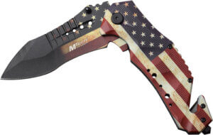 MC MTECH 3.75 DROP POINT FOLDER W/CUTTER US FLAG/SS MC MTECH 3.75 DROP POINT FOLDER W/CUTTER US FLAG/SS