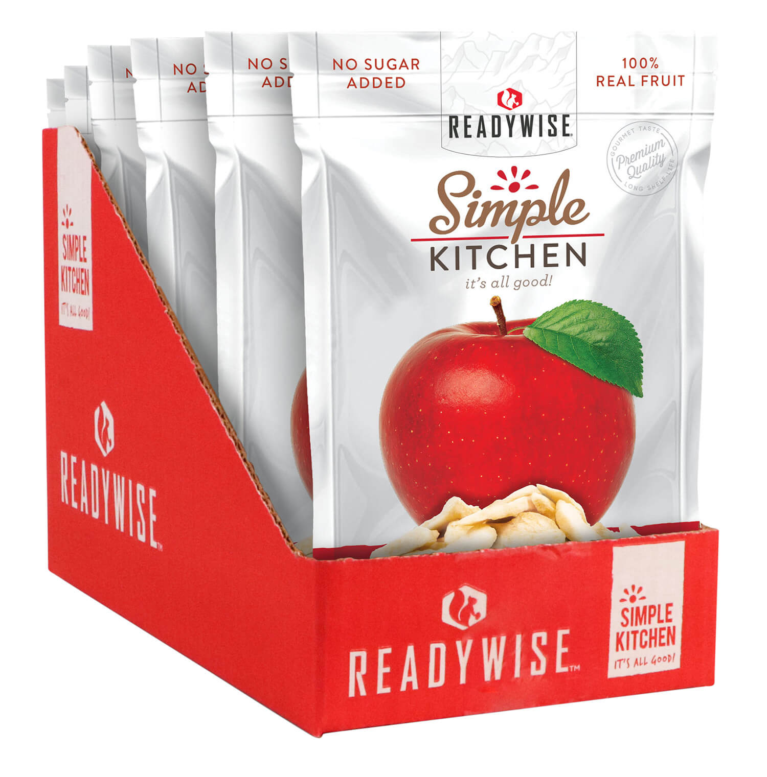 ReadyWise SK05910 Simple Kitchen Freeze Dried Fruit Sweet Apples 1 Serving Pouch 6 Per Case ReadyWise SK05910 Simple Kitchen Freeze Dried Fruit Sweet Apples 1 Serving Pouch 6 Per Case