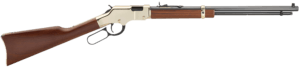 Henry H004D4 Golden Boy Deluxe 4th Edition 22 Short  22 Long or 22 LR  16 LR/21 Short Capacity  20″ Blued Octagon Barrel  Engraved Brasslite Rec  American Walnut Stock  Ad. Buckhorn Sights