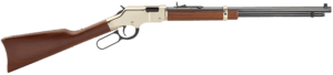 Henry H004VD4 Golden Boy Deluxe 4th Edition 17 HMR 12+1 20″ Blued Octagon Barrel  Engraved Brasslite Rec  American Walnut Stock  Ad. Buckhorn Sights