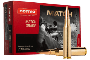 Norma Ammunition 10185442 Dedicated Precision Golden Target Match 338 Lapua Mag 250 gr Hollow Point Boat Tail 20rd Box Norma Ammunition 10185442 Dedicated Precision Golden Target Match 338 Lapua Mag 250 gr Hollow Point Boat Tail 20rd Box