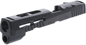 Rival Arms RARA10G306A Precision Slide A1 Black QPQ Steel  Ported  Front & Rear Serrations  RMS Optic Cut Fits Glock 43/43X