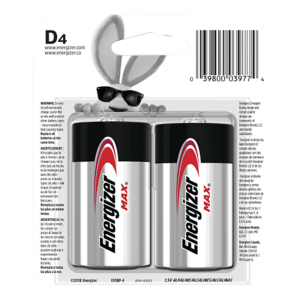 Energizer E95BP4 MAX D Batteries  Black & Silver Alkaline 1.5 Volt  Qty (12) 4 Pack