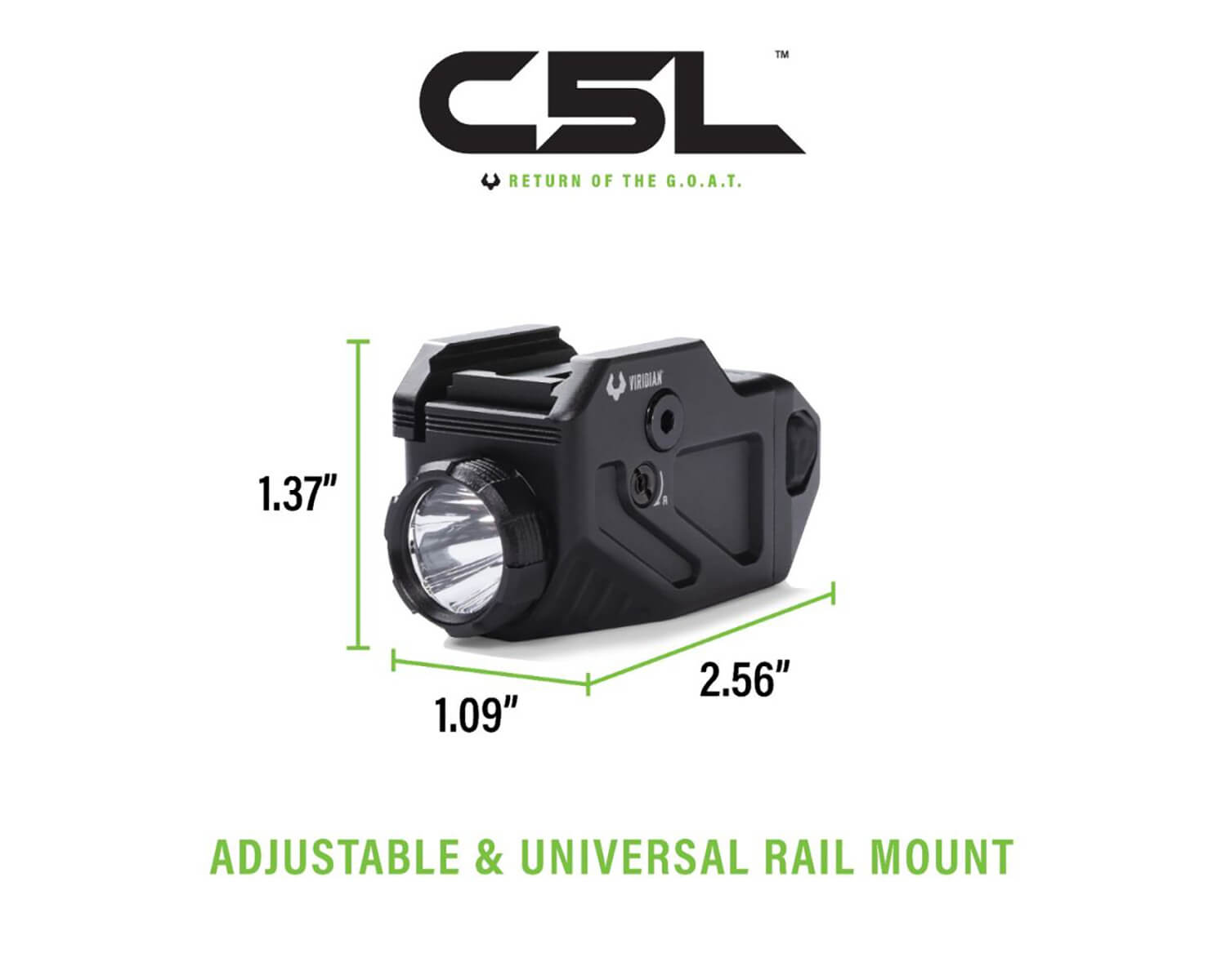 Viridian 9300027 C5L with SAFECharge C Series Black 650 Lumens White/Green Laser Glock/Sig Sauer/Smith & Wesson Viridian 9300027 C5L with SAFECharge C Series Black 650 Lumens White/Green Laser Glock/Sig Sauer/Smith & Wesson