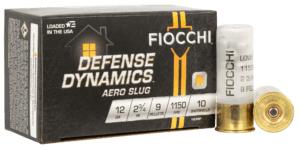 Fiocchi 12LE9P Defense Dynamics Low Recoil 12Gauge 2.75″ 1Buck Shot 10rd Box
