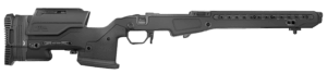 Mdt Sporting Goods Inc 105379BLK JAE-700 G4 Chassis Black Anodized Aluminum  Adj. Cheekrest  Interchangeable Grips  Full Length M-LOK Rail  Adj. Mag Well  Removable Panels  Rubber Palm Rest  QD Sling Cups  Fits Short Action Rem 700