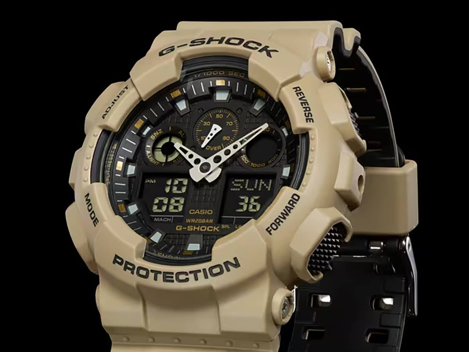 G-shock GA100L8A G-Shock Tactical Brown Stainless Steel Bezel 145-215mm G-shock GA100L8A G-Shock Tactical Brown Stainless Steel Bezel 145-215mm
