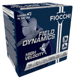 Fiocchi 16HV75 Field Dynamics High Velocity 16Gauge 2.75″ 1 1/8oz 7.5Shot 25rd Box