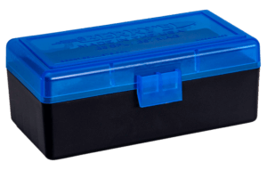 Berry’s 36713 Ammo Box  38 Special/357 Mag Blue/Black Polypropylene 50rd