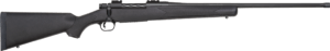 Mossberg 28118 Patriot Synthetic 300 Win Mag 3+1 24″ Threaded/Fluted Barrel w/Recessed Match Crown  Blued Metal Finish  Spiral-Fluted Bolt  Synthetic Stock  Drop Box Magazine  Adjustable LBA Trigger
