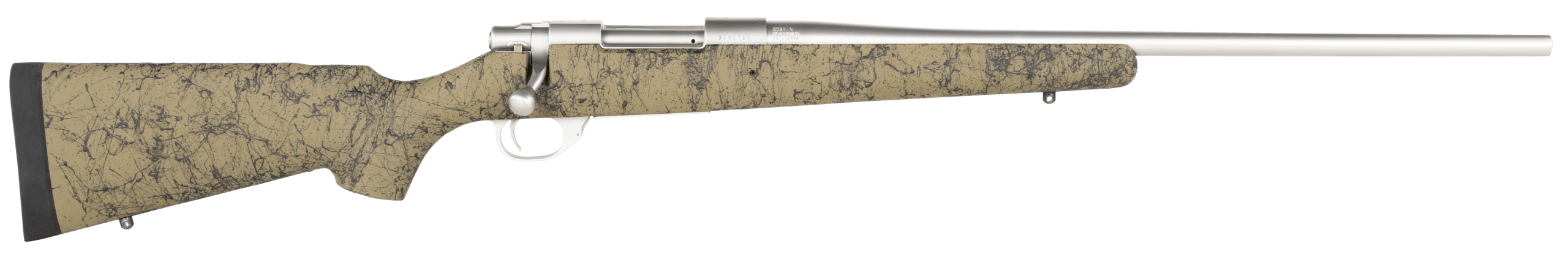 Howa HHS63113 M1500 HS Precision 308 Win 5+1 22" Stainless Steel Metal Finish & Green Black Webbed Fixed HS Precision Stock