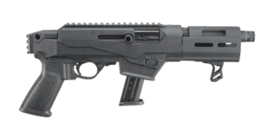 Ruger 29100 PC Charger  9mm Luger 6.50″ Threaded Barrel 17+1  Black Hard Coat Anodized Finish  Glass-Filled Polymer Chassis  Takedown Stock  7075-T6 Aluminum Picatinny Rail  Optics Ready