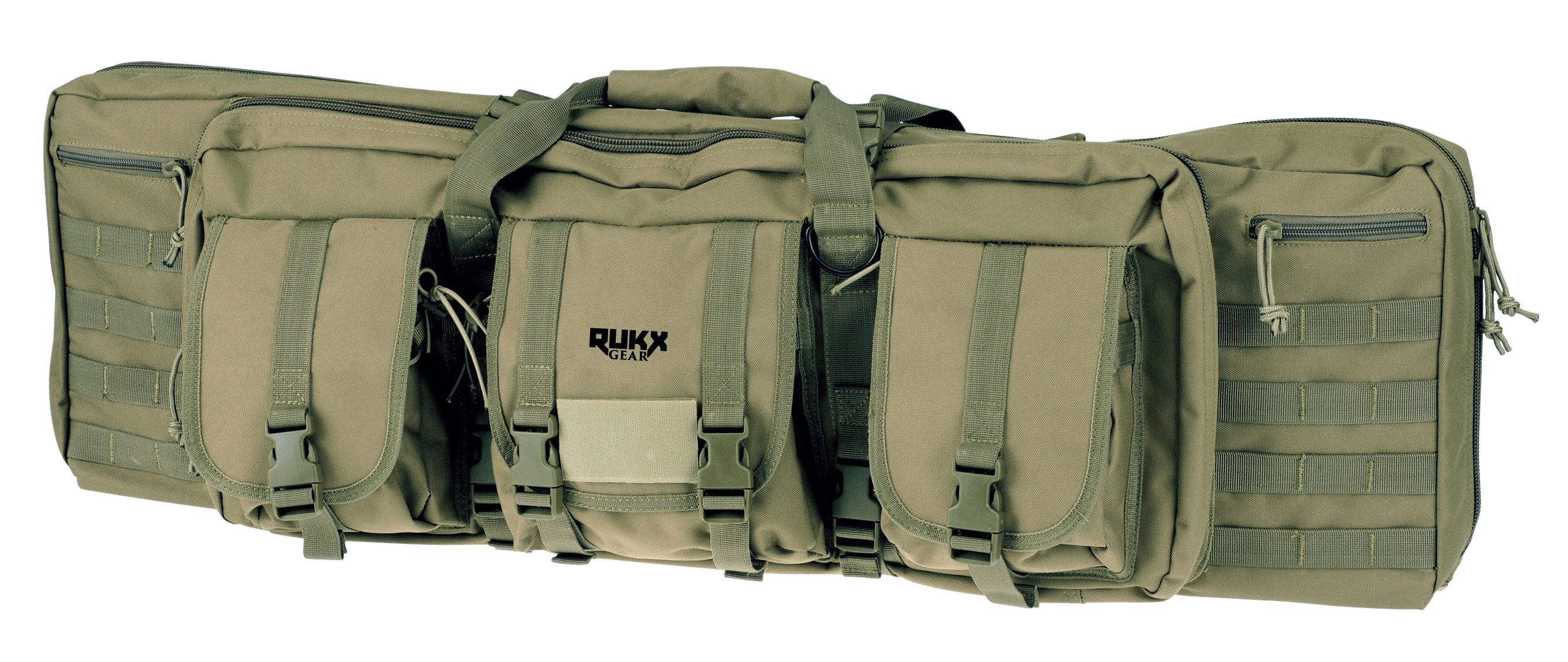 Rukx Gear ATICT36DGG Tactical Double Gun Case 36″ Water Resistant Green 600D Polyester w/ Non-Rust Zippers Reinforced Velcro & Adjustable Back Straps Rukx Gear ATICT36DGG Tactical Double Gun Case 36″ Water Resistant Green 600D Polyester w/ Non-Rust Zippers Reinforced Velcro & Adjustable Back Straps