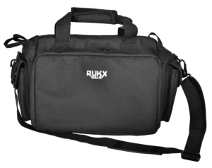 Rukx Gear ATICTRBB Tactical Range Bag Water Resistant Black 600D Polyester with Hidden Handgun Pocket Mag & Ammo Storage Non-Rust Zippers & Carry Handle 16″ x 7.50″ x 10.50″ Interior Dimensions