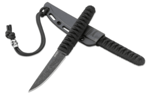 CRKT 2367 Obake 3.64″ Fixed Plain Acid Etched Gray TiCN 8Cr14MoV SS Blade/ Black Nylon Cord Wrapped Stainless Steel Handle Includes Sheath CRKT 2367 Obake 3.64″ Fixed Plain Acid Etched Gray TiCN 8Cr14MoV SS Blade/ Black Nylon Cord Wrapped Stainless Steel Handle Includes Sheath