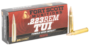 Fort Scott Munitions 223055SCV Tumble Upon Impact (TUI) 223Rem 55gr Solid Copper Spun 20rd Box Fort Scott Munitions 223055SCV Tumble Upon Impact (TUI) 223Rem 55gr Solid Copper Spun 20rd Box