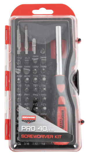 Birchwood Casey PROSDS Pro Screwdriver Kit 40 Pieces Includes Slotted/Philips/Torx/Hex Heads Birchwood Casey PROSDS Pro Screwdriver Kit 40 Pieces Includes Slotted/Philips/Torx/Hex Heads