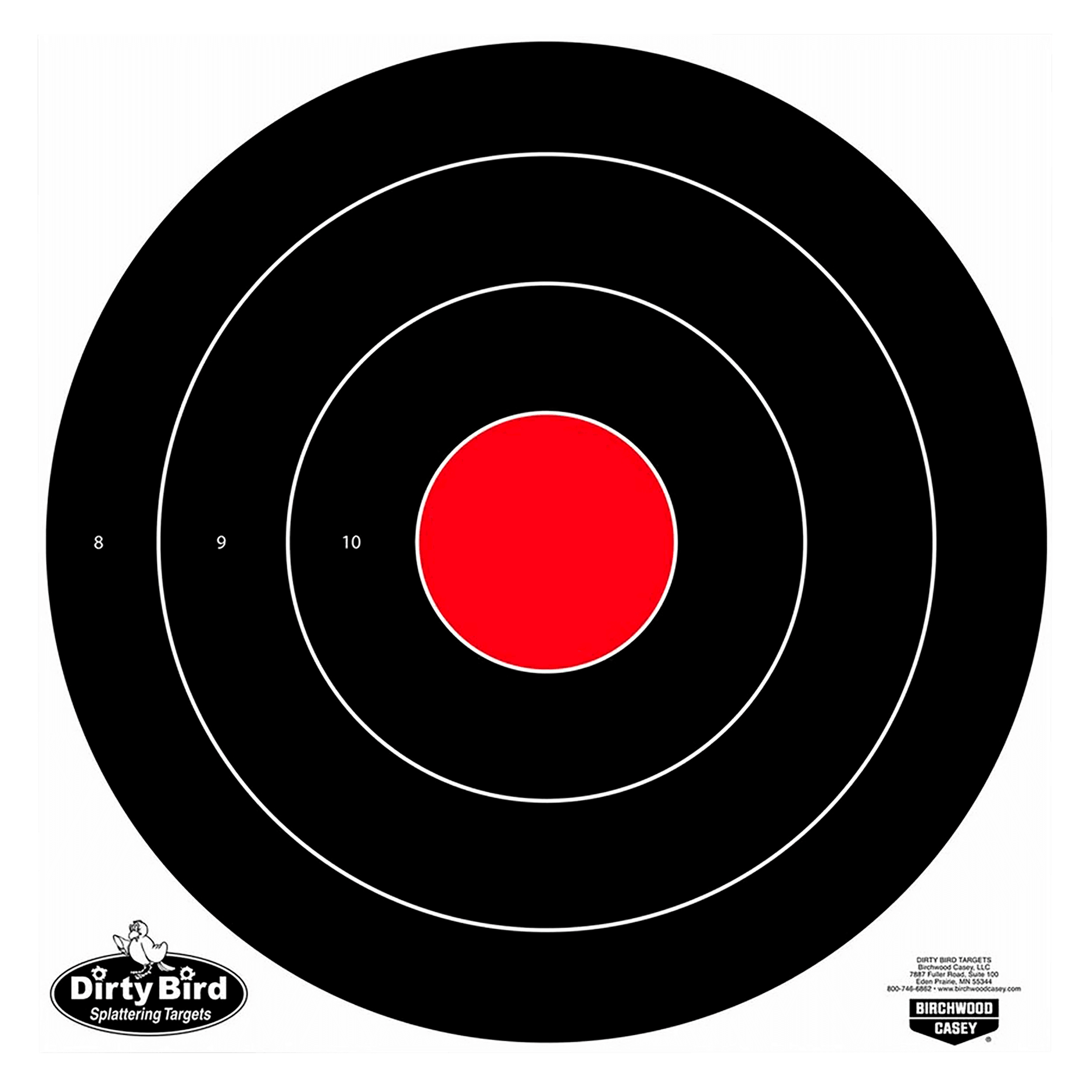 Birchwood Casey 35181 Dirty Bird Bullseye Tagboard Target 17.25" 100 Per Pkg