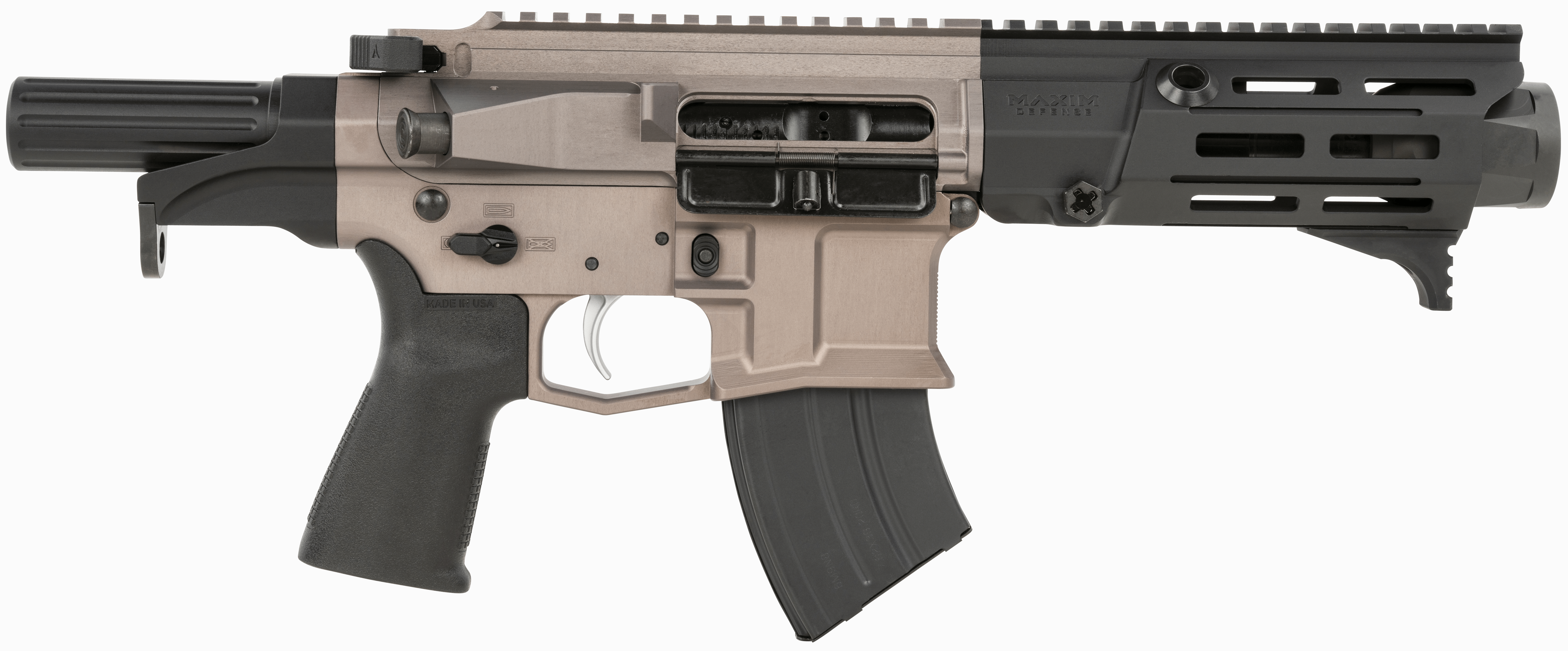 Maxim Defense MXM50840 PDX 505-SPS 7.62x39mm 20+1 5.50″ Barrel Hate Brake Muzzle Booster Under M-Lok Handguard Aluminum Receiver w/Urban Grey Finish Urban Grey SCW Pistol System Optics Ready Includes 1 20rd Magazine Maxim Defense MXM50840 PDX 505-SPS 7.62x39mm 20+1 5.50″ Barrel Hate Brake Muzzle Booster Under M-Lok Handguard Aluminum Receiver w/Urban Grey Finish Urban Grey SCW Pistol System Optics Ready Includes 1 20rd Magazine