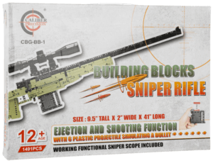 Caliber Gourmet CBGBB1 Sniper Building Blocks  Black/Green Plastic 41″ Long 1491 Pieces