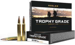 Nosler 60064 Trophy Grade  300 RUM 165 gr Nosler Spitzer Partition 20rd Box