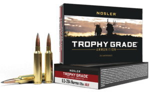 Nosler 60128 Trophy Grade Long Range 6.5×284 Norma 129 gr Nosler Spitzer AccuBond-Long Range (SABLR) 20rd Box