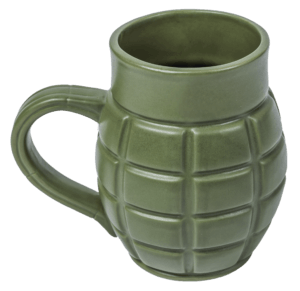 Caliber Gourmet CBGM1043 Caliber Gourmet Grenade Mug Green Ceramic Grenade