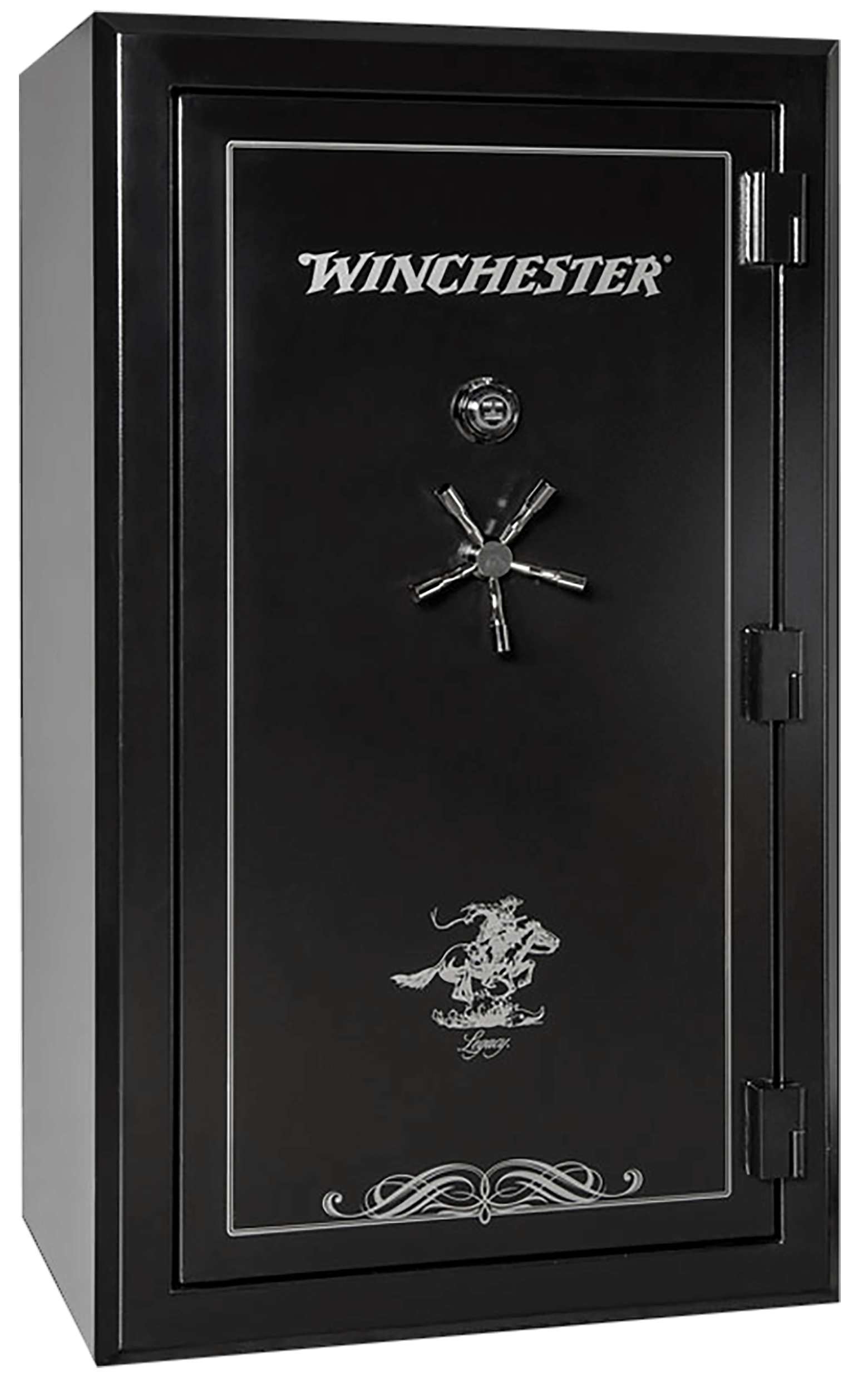 Winchester Safes Legacy 53 Electronic Entry Black Powder Coat 10 Gauge Steel Holds Up to 51 Long Guns Fireproof- Yes Winchester Safes Legacy 53 Electronic Entry Black Powder Coat 10 Gauge Steel Holds Up to 51 Long Guns Fireproof- Yes